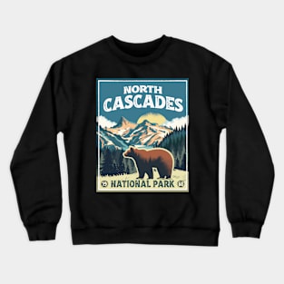 North Cascades National Park Bear Vintage Crewneck Sweatshirt